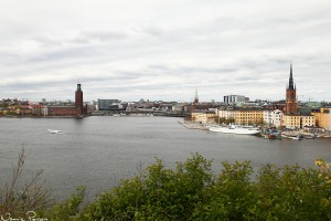 Utsikt norrut från Ivar Los park på Södermalm.